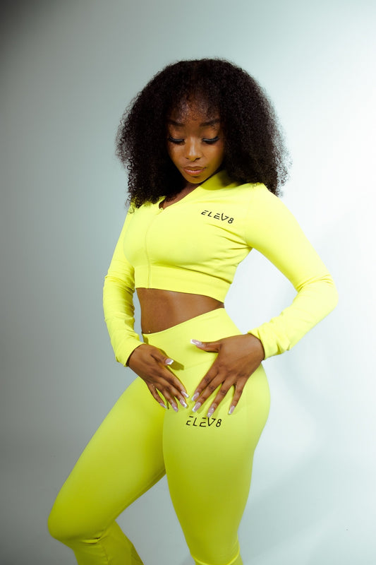ELEV8 Flare Activewear Set – Bold Yellow