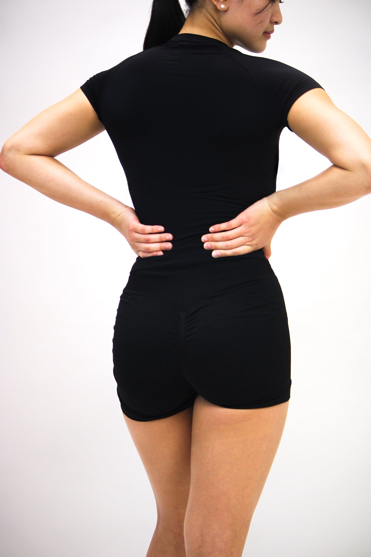 Black shorts set