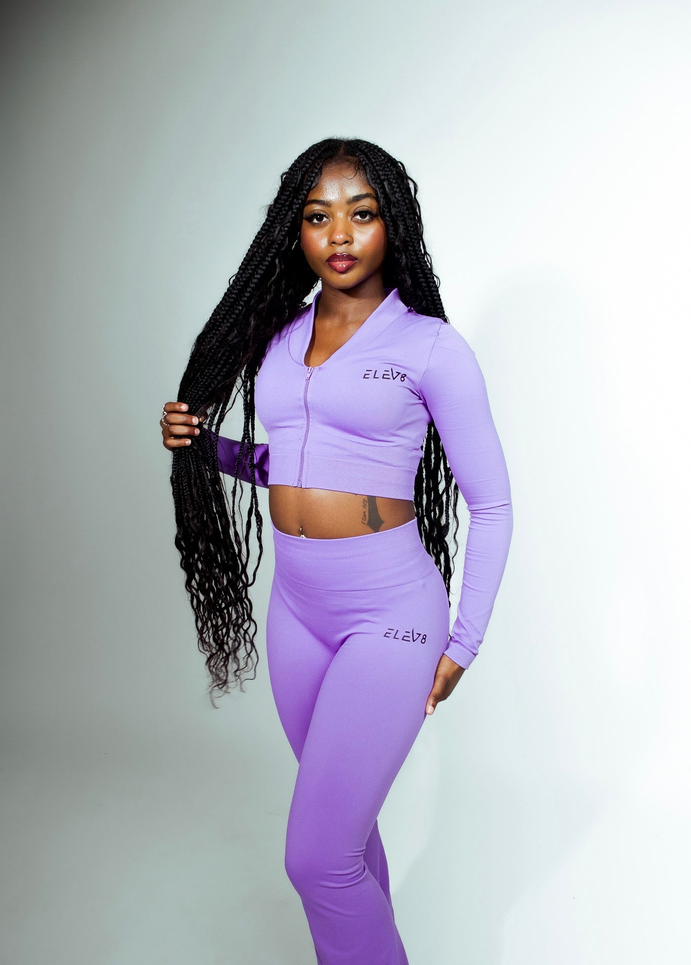 ELEV8 Flare Activewear Set – Light Purple