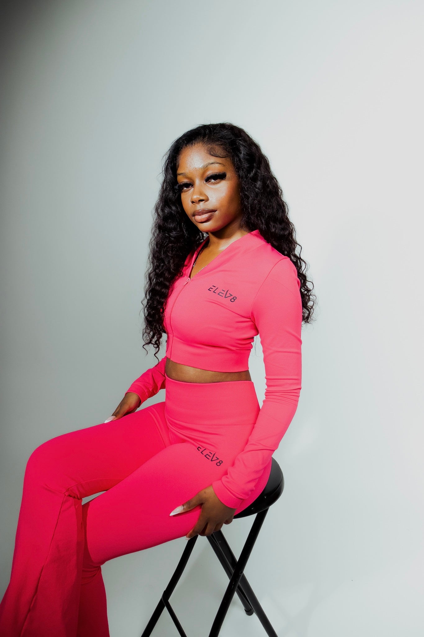 ELEV8 Flare Activewear Set – Bold Pink